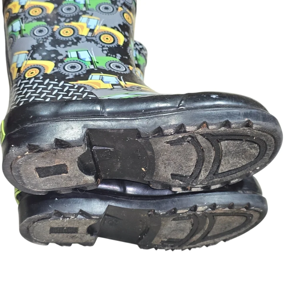 Western Chief Black Boys Tractor Rain Boots Size 11/12